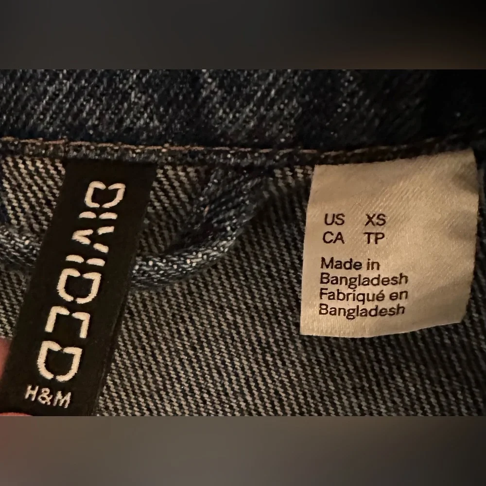 Divided H&M Upcycled Denim Jacket with Added Embellishments